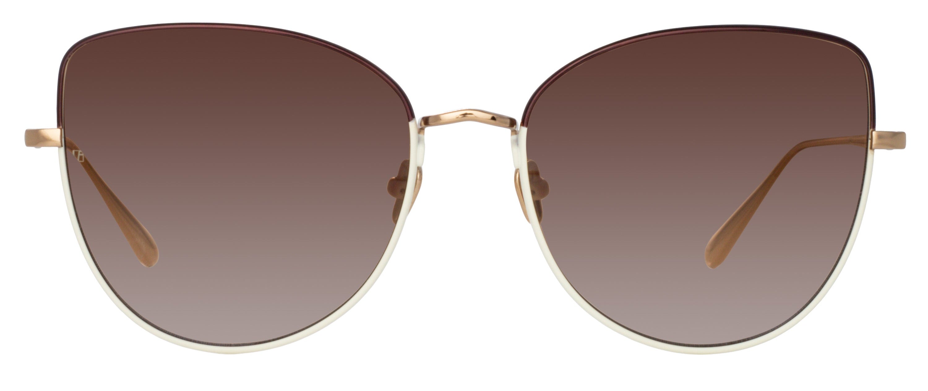 Color_LFL1336C8SUN - Eloise Cat Eye Sunglasses in Mocha Cream and Brown