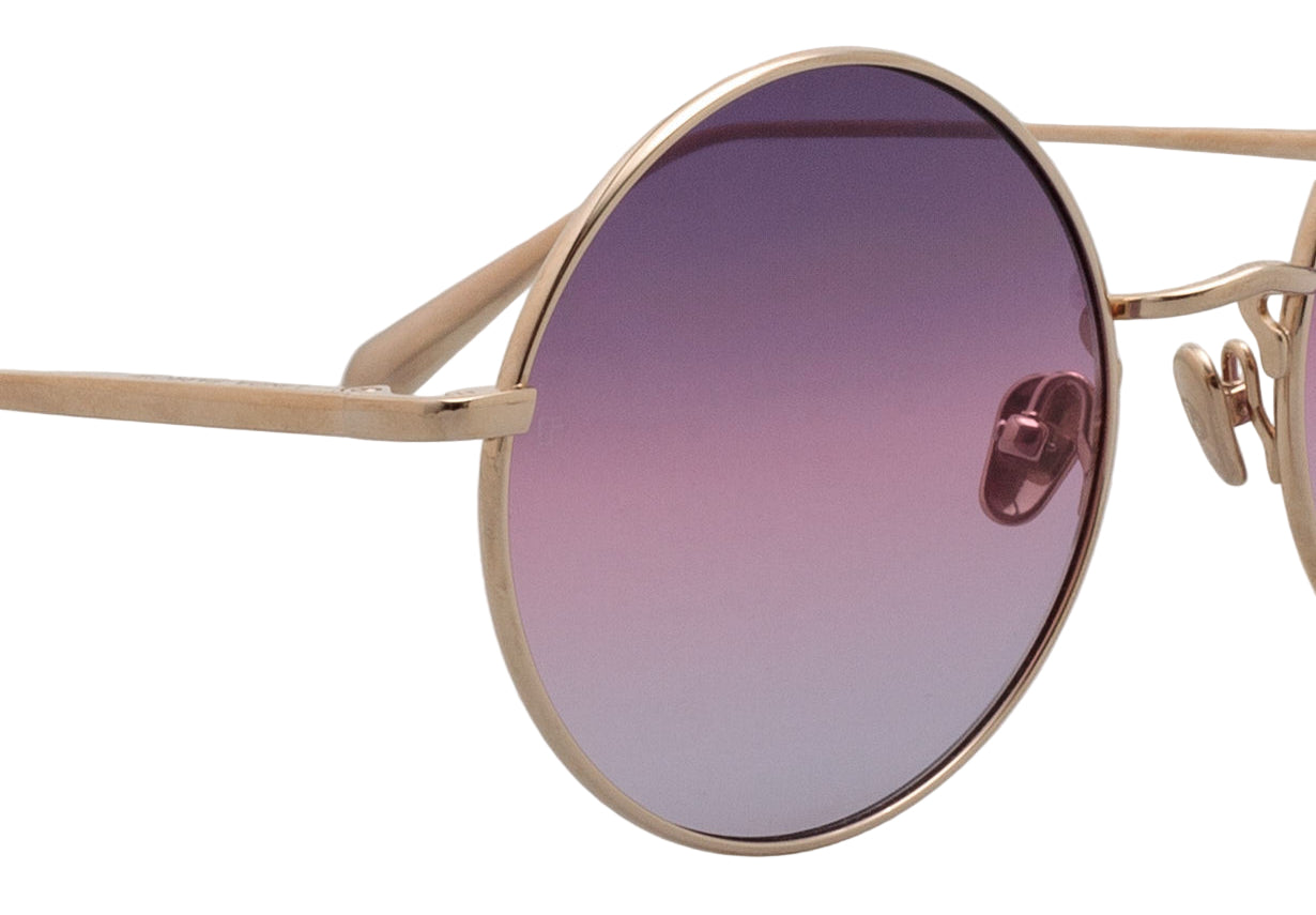 Color_LFL1333C12SUN - Bea Round Sunglasses in Light Gold and Purple