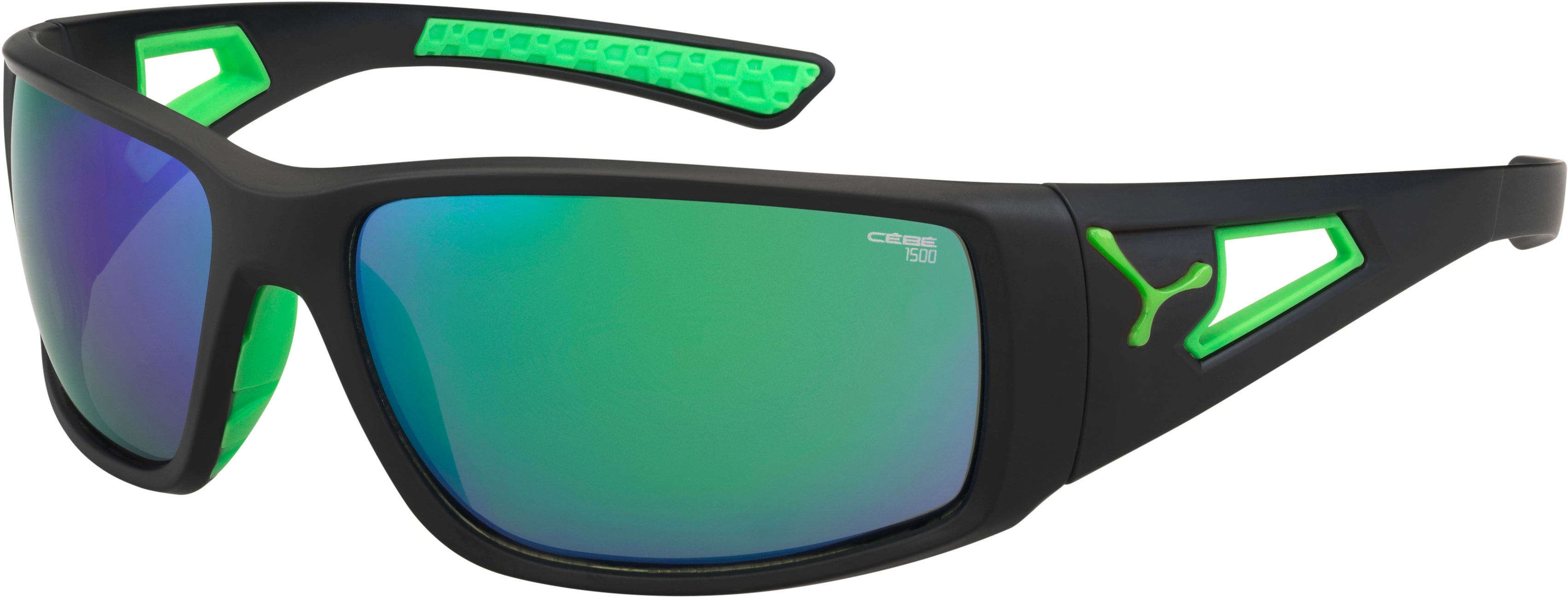 Color_Matt Black Green - 1500 Grey PC AF Green Flash Mirror Cat.3 ( CBSES1 )