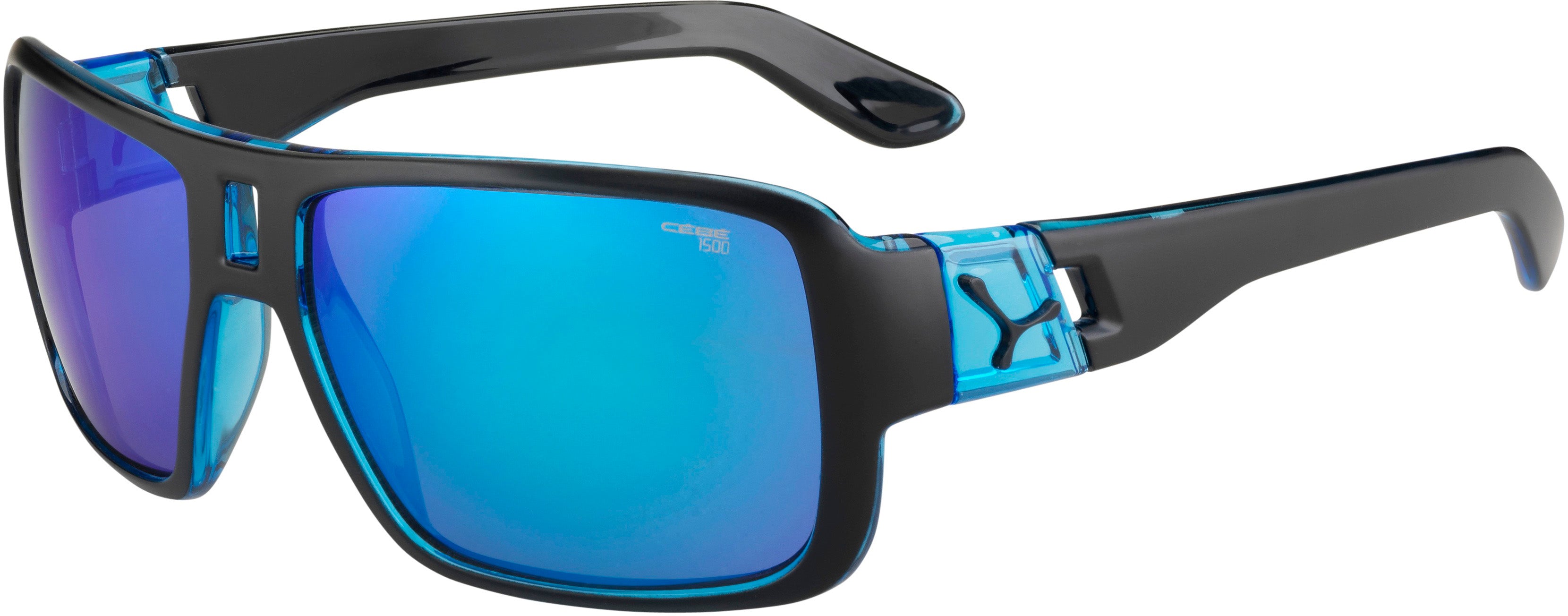 Color_Matt Black Blue - 1500 Grey PC Blue Flash Mirror Cat.3 ( CBLAM6 )