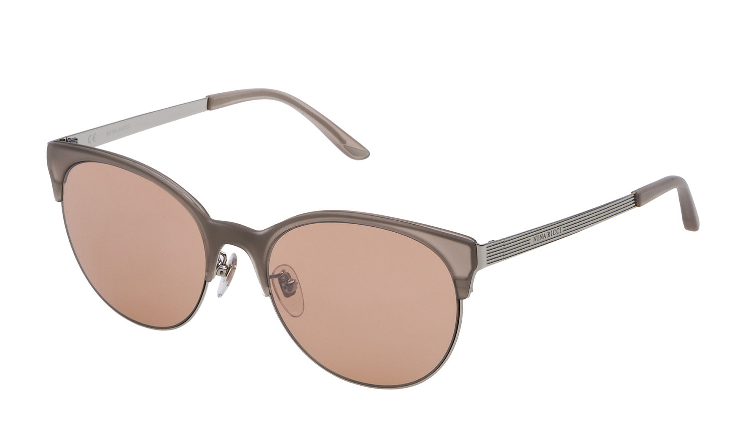 Color_M77X - Shiny Milky Grey - Brown / Mirror Silver