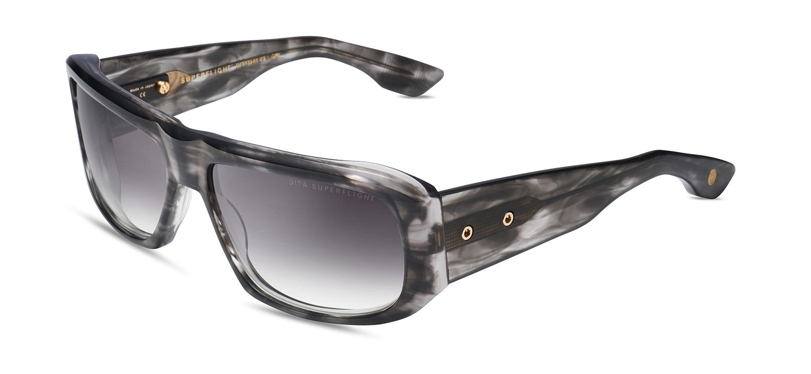 Color_DTS133-61-03 - MATTE GREY SWIRL - ANTIQUE 12K GOLD / DARK GREY TO CLEAR