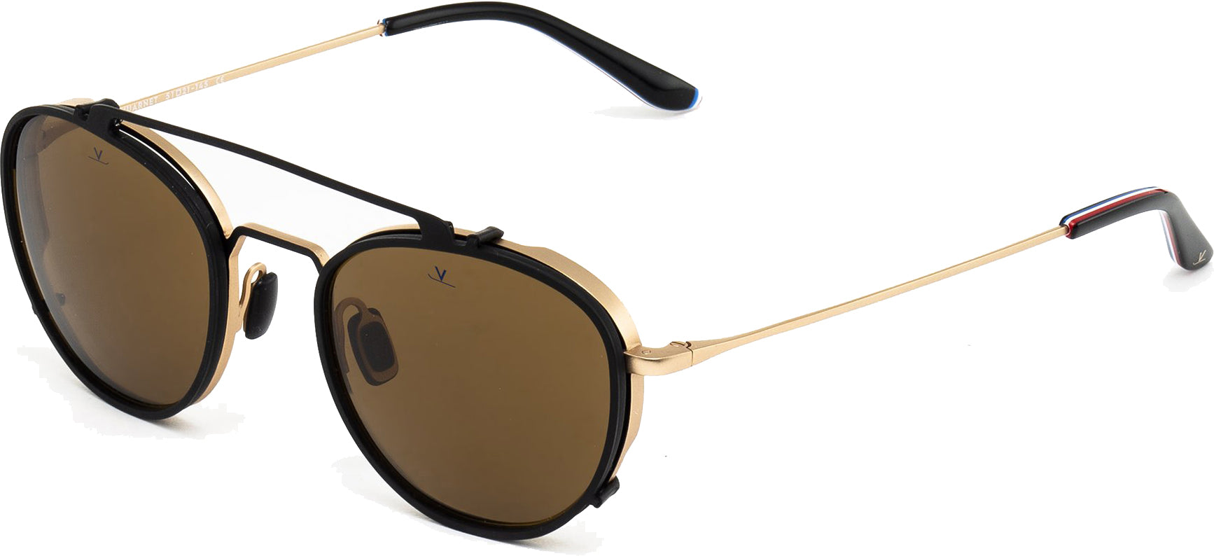 Color_FRAME + CLIP - VL190100032121 - CLIP-ON 1901 Noir mat / Doré / Pure Brown