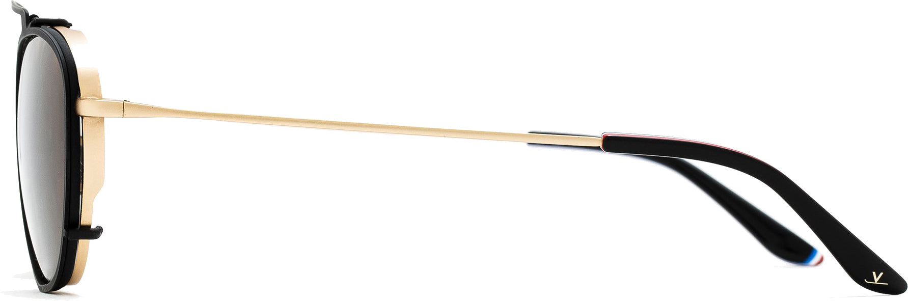 Color_FRAME + CLIP - VL190100032121 - CLIP-ON 1901 Noir mat / Doré / Pure Brown