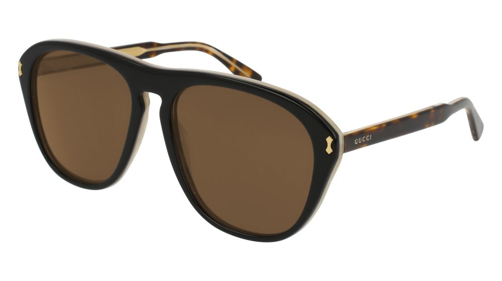 Color_GG0128S-004 - BLACK - BROWN