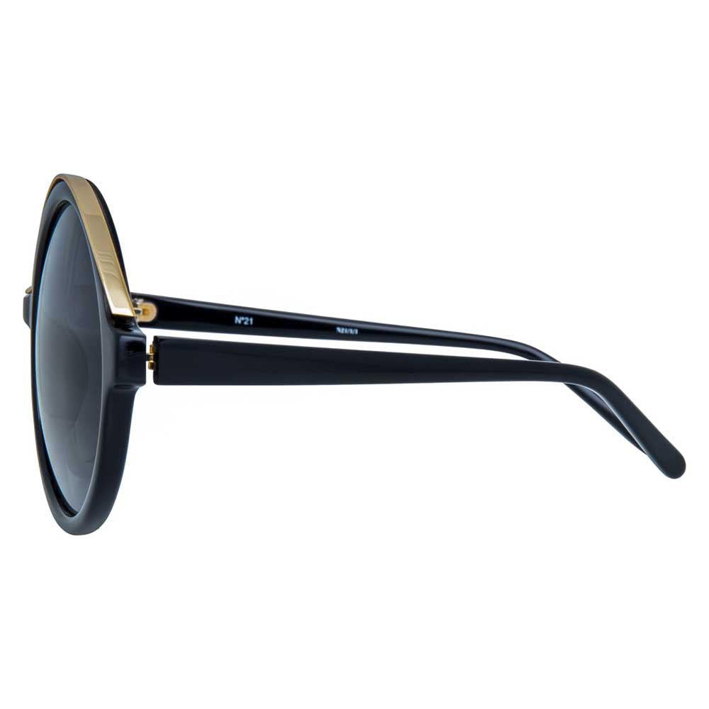 Color_N21S1C1SUN - N21 S1 C1 Round Sunglasses in Black