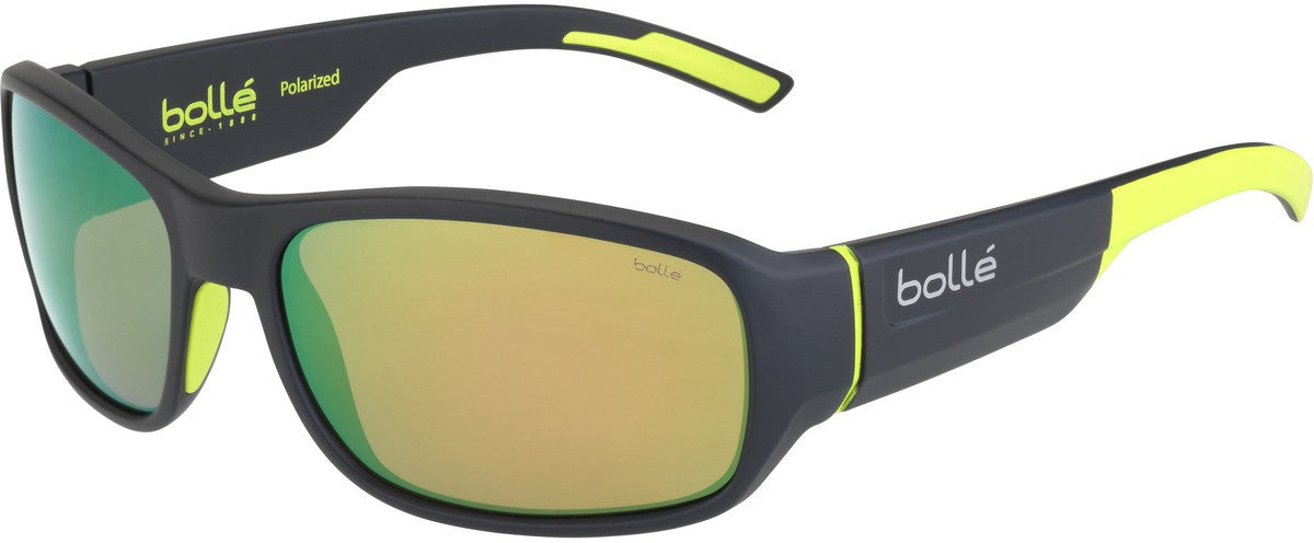 Color_12380 - Dark Grey Yellow Matte - HD Polarized Brown Emerald