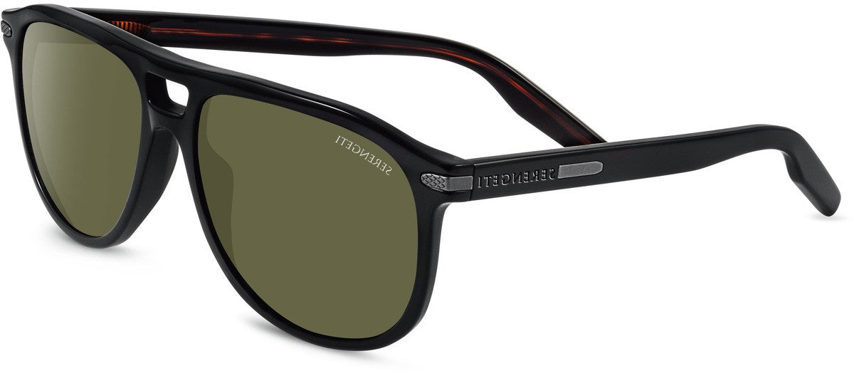 Color_8468 - Black Dark Tortoise Inside Temple Shiny - Mineral Polarized 555nm Cat 3 to 3