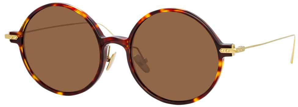 Color_LF09C10SUN - Linda Farrow Linear Savoye C10 Round Sunglasses