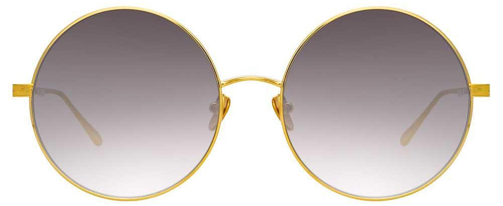 Color_LFL758C1SUN - Lockhart Round Sunglasses in Yellow Gold and Grey Grad