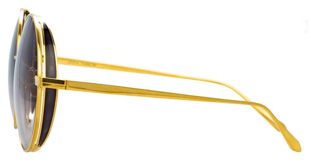 Color_LFL758C1SUN - Lockhart Round Sunglasses in Yellow Gold and Grey Grad
