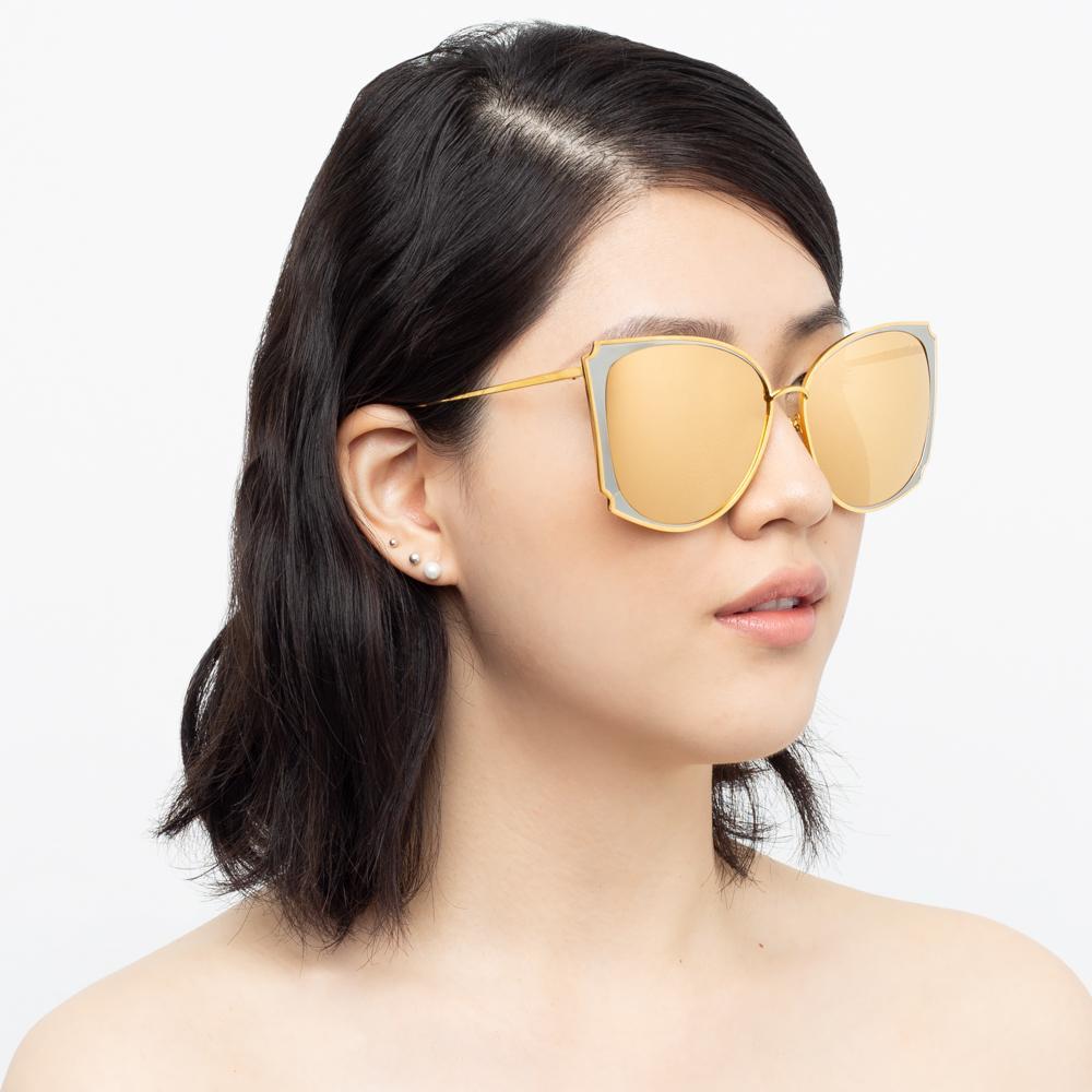 Color_LFL762C2SUN - Linda Farrow Tahra C2 Cat Eye Sunglasses
