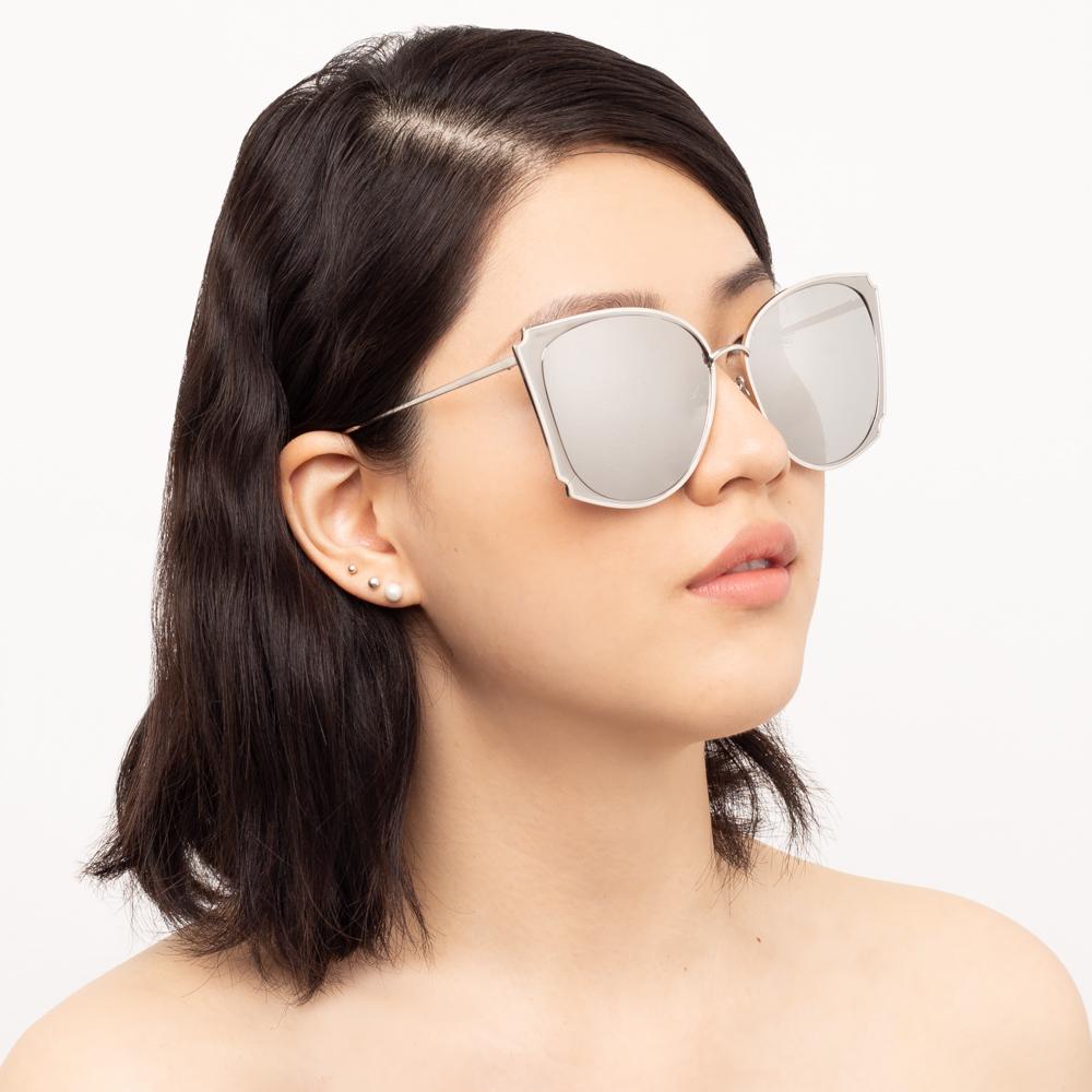 Color_LFL762C3SUN - Linda Farrow Tahra C3 Cat Eye Sunglasses