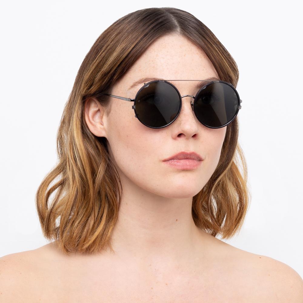 Color_LFL782C3SUN - Linda Farrow Dalal C3 Round Sunglasses