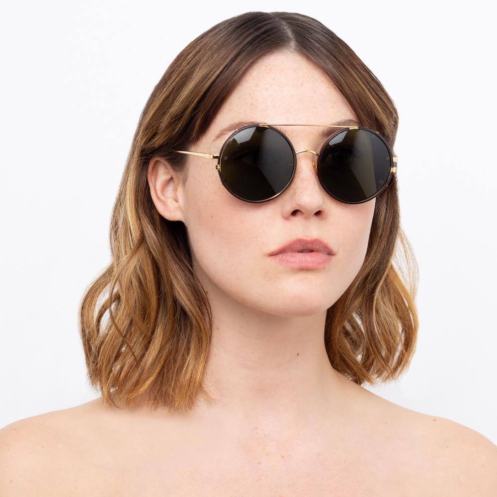 Color_LFL782C4SUN - Linda Farrow Dalal C4 Round Sunglasses