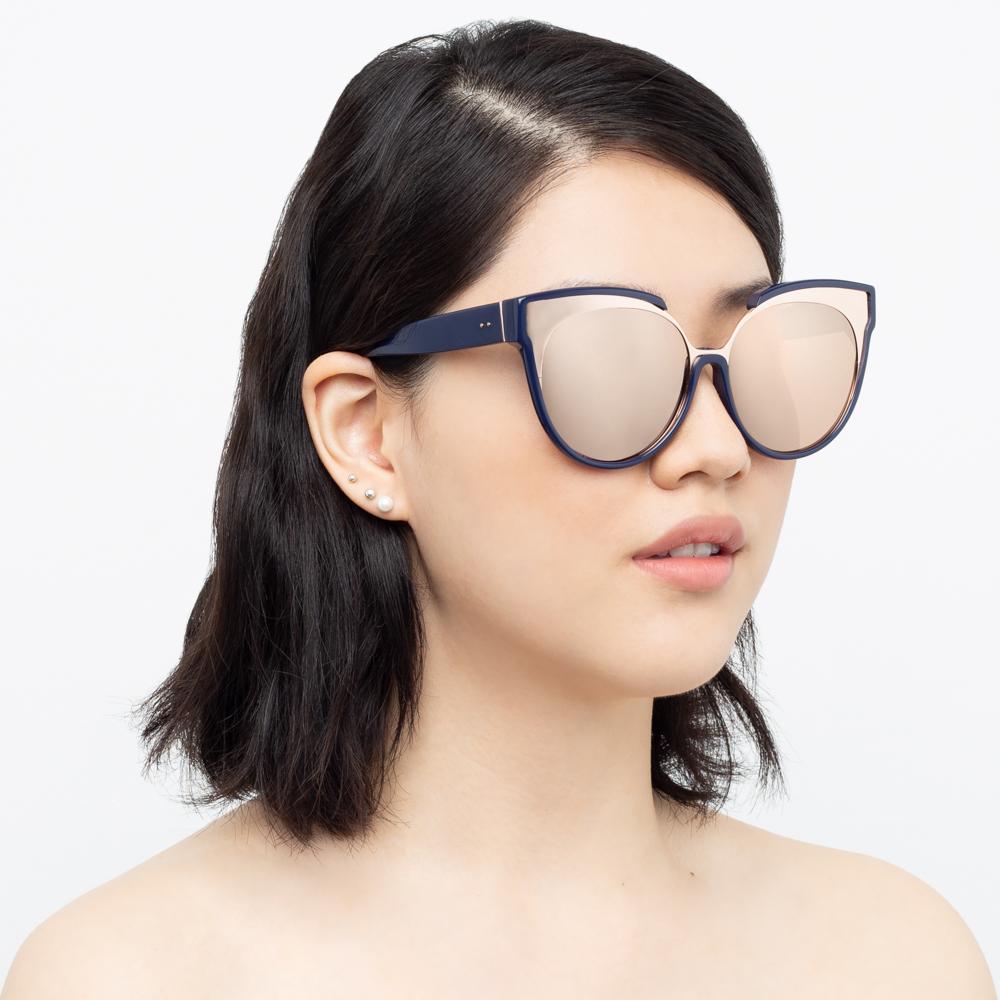 Color_LFL790C7SUN - Linda Farrow Sami C7 Oversized Sunglasses