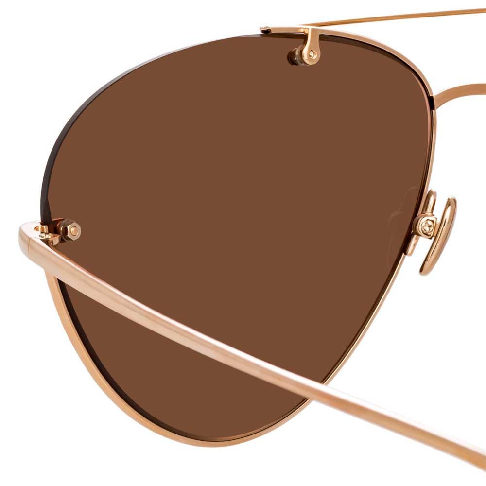 Color_LFL859C3SUN - Linda Farrow Pine C3 Aviator Sunglasses