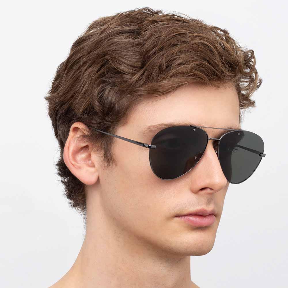 Color_LFL859C5SUN - Linda Farrow Pine C5 Aviator Sunglasses