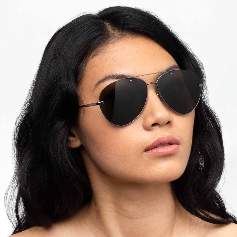 Color_LFL859C5SUN - Linda Farrow Pine C5 Aviator Sunglasses