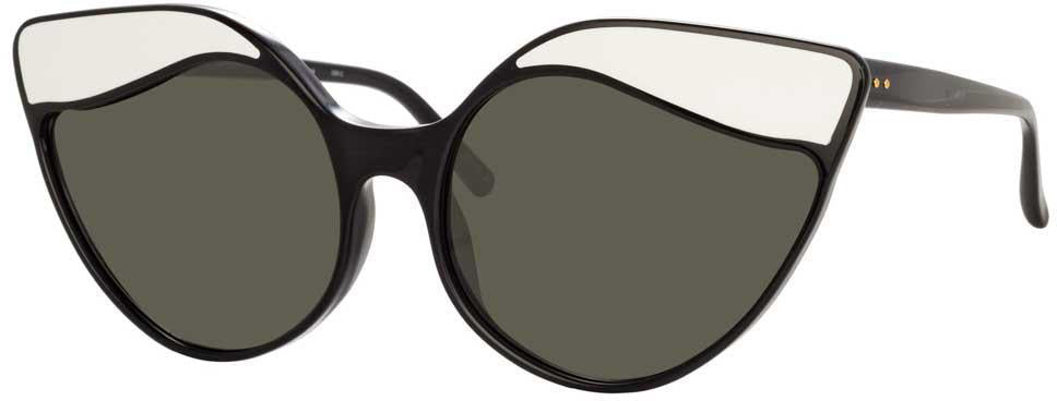 Color_LFL871C1SUN - Linda Farrow Ash C1 Cat Eye Sunglasses