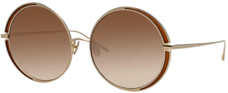Color_LFL933C9SUN - Linda Farrow Hart C9 Round Sunglasses