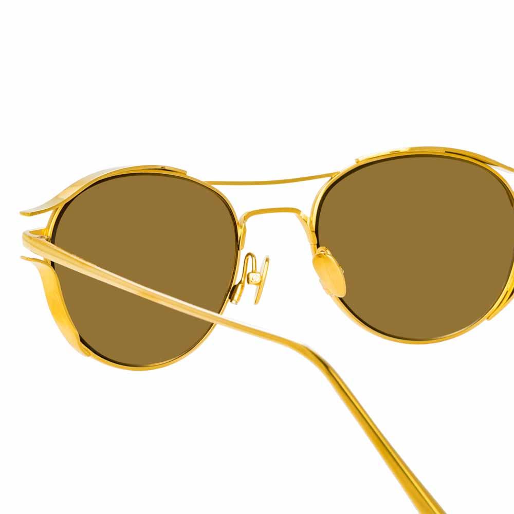Color_LFL944C1SUN - Linda Farrow Cradle C1 YELLOW GOLD/ GOLD Oval Sunglasses