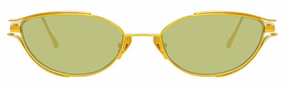 Color_LFL947C1SUN - Violet Cat Eye Sunglasses in Yellow Gold and Green Grad