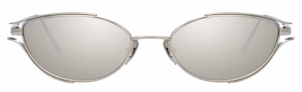 Color_LFL947C2SUN - Violet Cat Eye Sunglasses in White Gold and Platinium