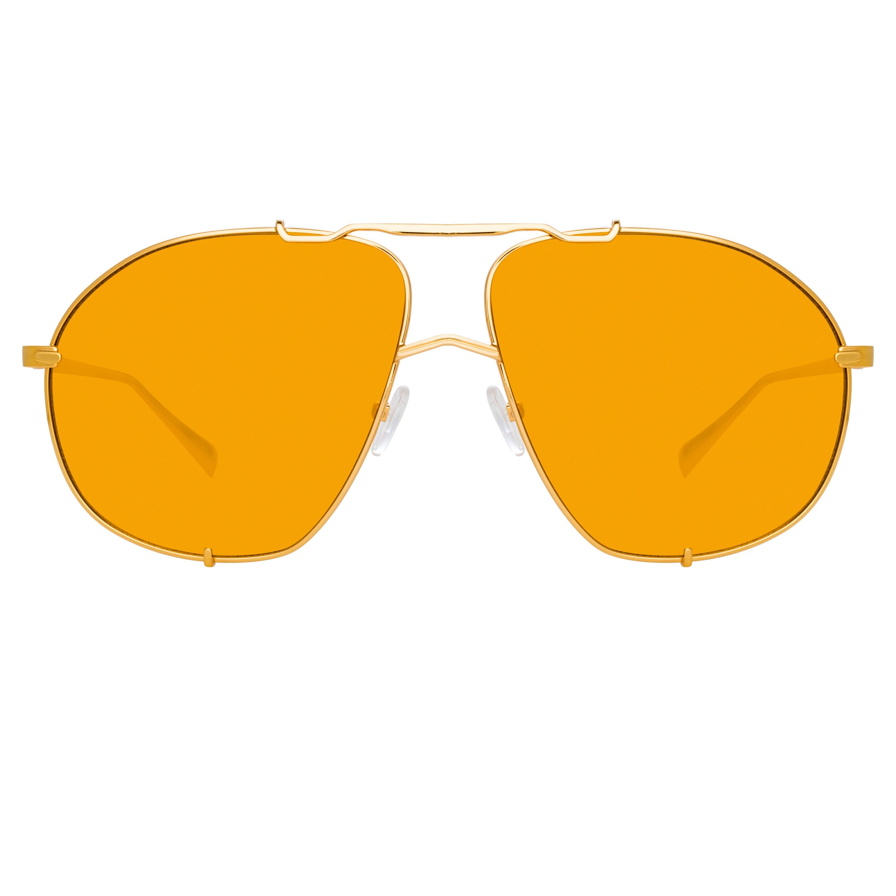 Color_ATTICO13C2SUN - The Attico Mina Oversized Sunglasses in Yellow Gold and Orange