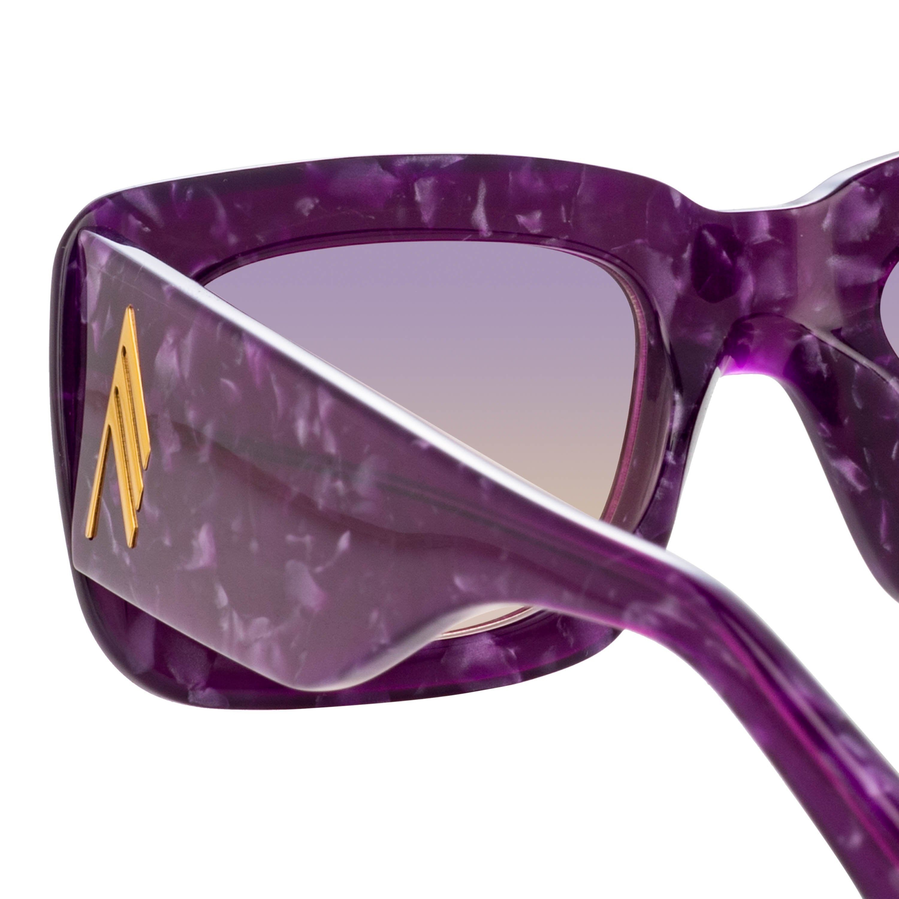 Color_ATTICO3C9SUN - The Attico Marfa Rectangular Sunglasses in Purple