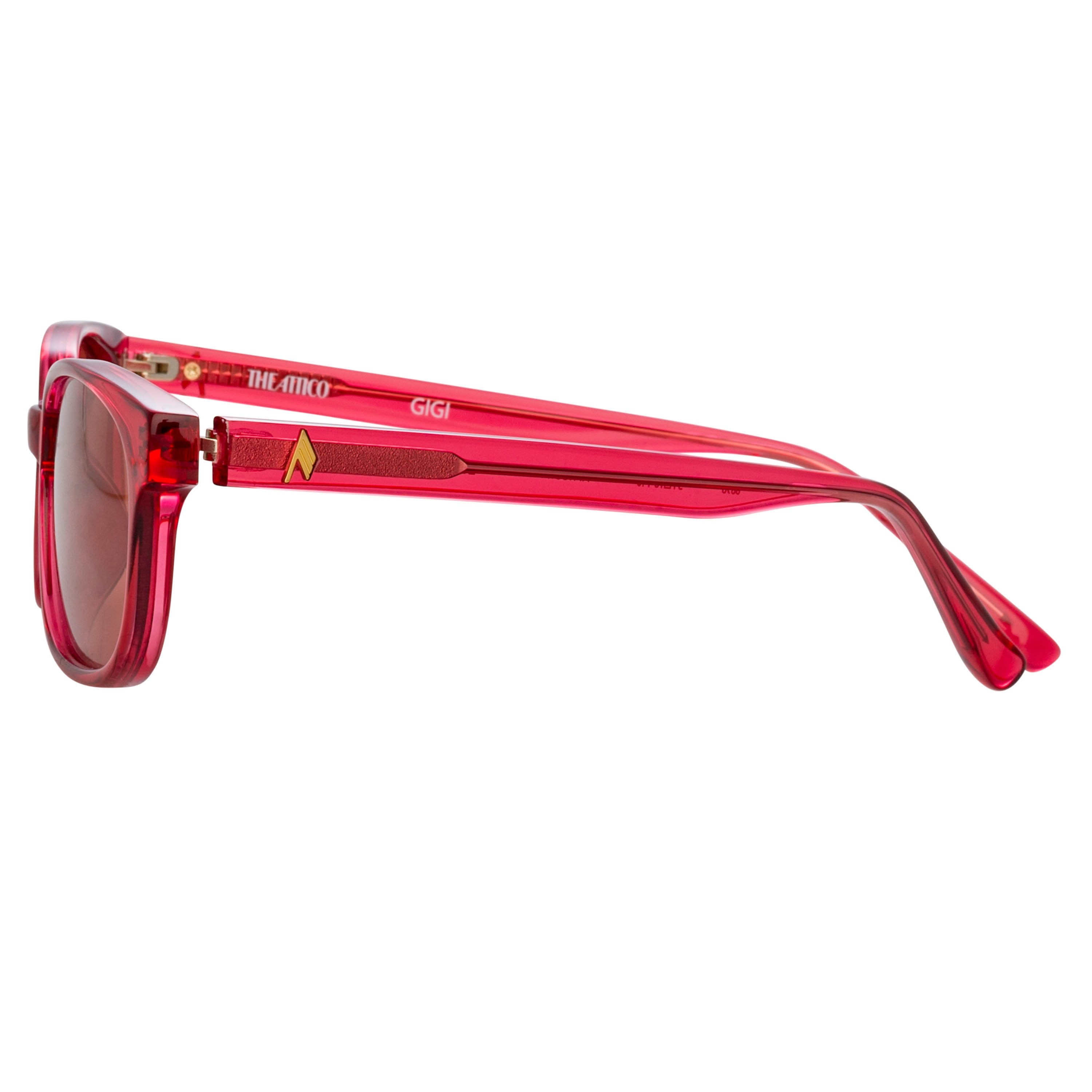 Color_ATTICO9C4SUN - The Attico Gigi Rectangular Sunglasses in Red
