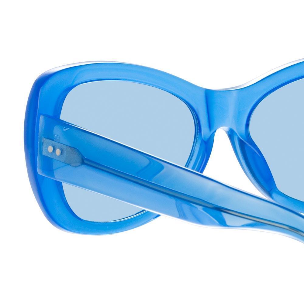 Color_DVN195C7SUN - Dries Van Noten 195 Round Sunglasses in Blue