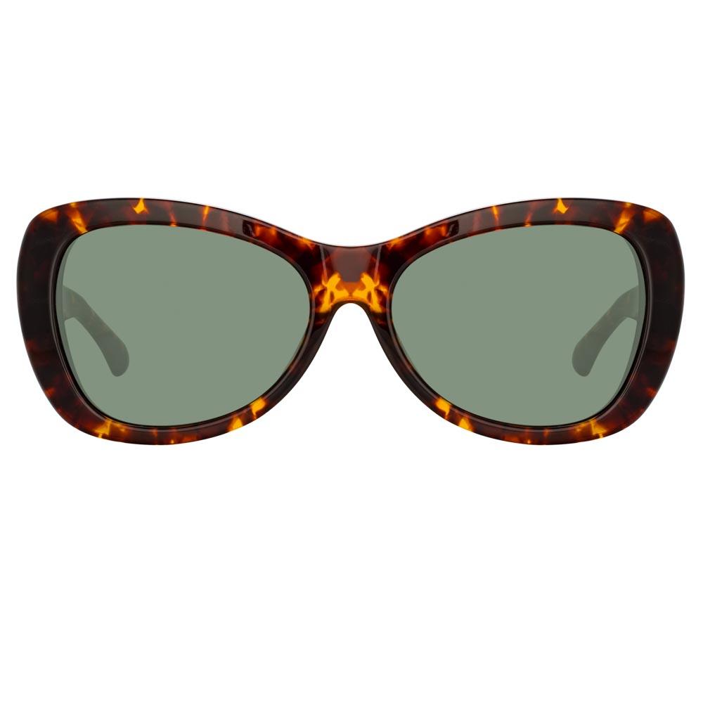 Color_DVN195C8SUN - Dries Van Noten 195 Round Sunglasses in Tortoiseshell
