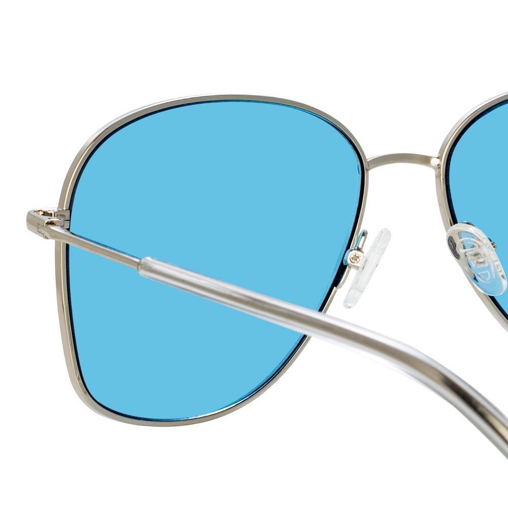 Color_DVN199C2SUN - Dries Van Noten 199 Aviator Sunglasses in Silver