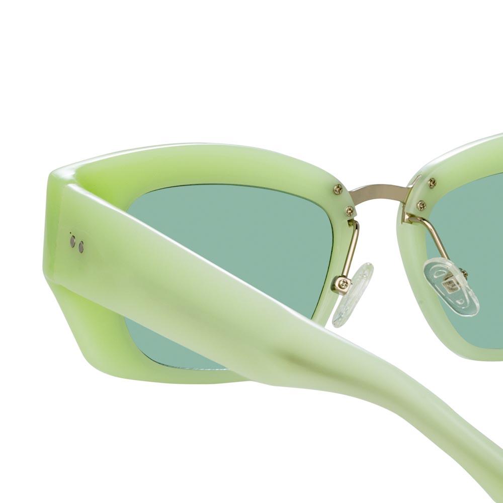 Color_DVN202C1SUN - Dries Van Noten 202 Round Sunglasses in Green