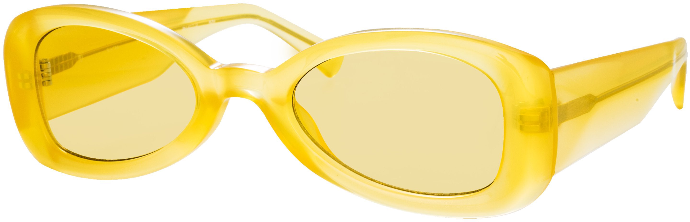 Color_DVN204C2SUN - Dries van Noten 204 Aviator Sunglasses in Yellow