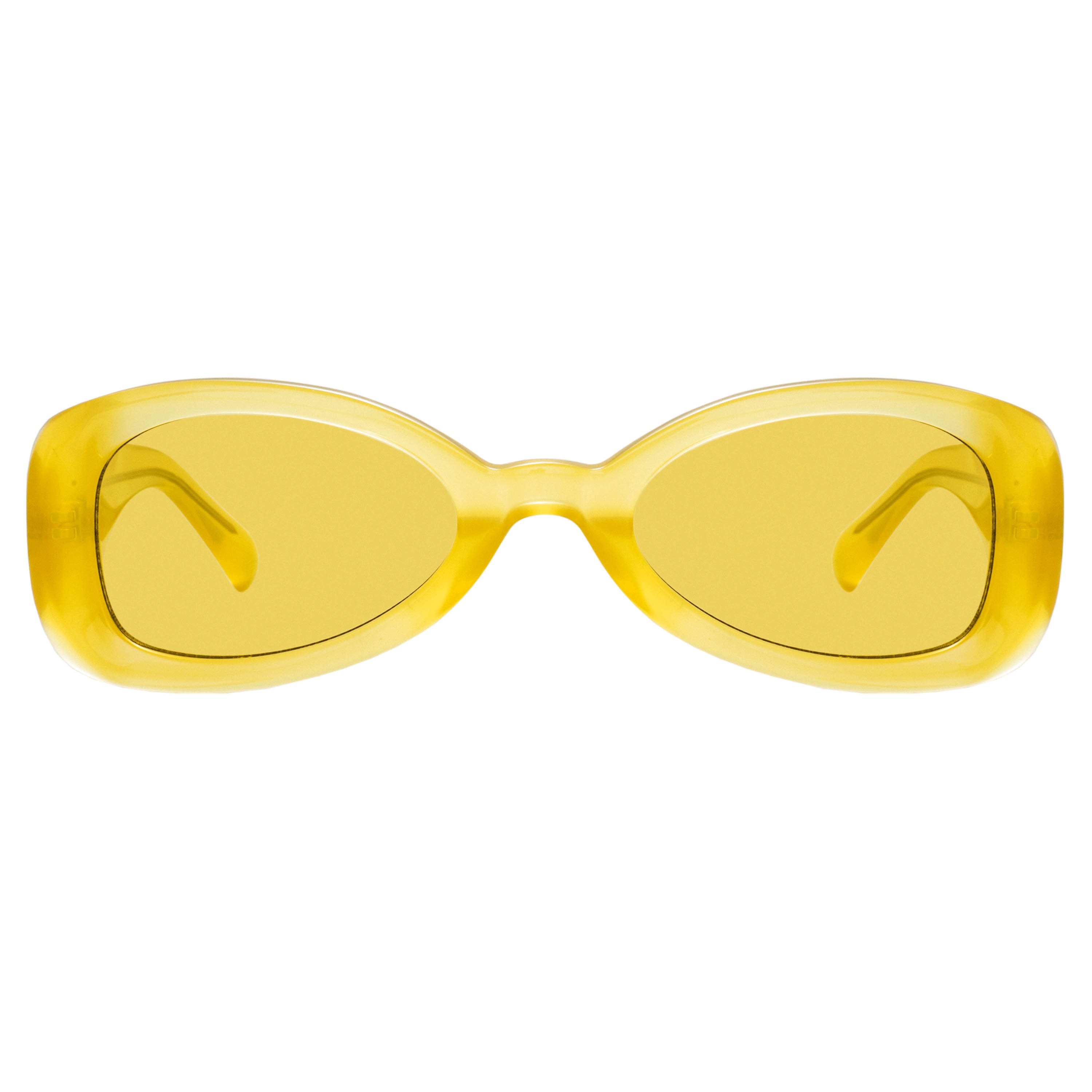 Color_DVN204C2SUN - Dries van Noten 204 Aviator Sunglasses in Yellow