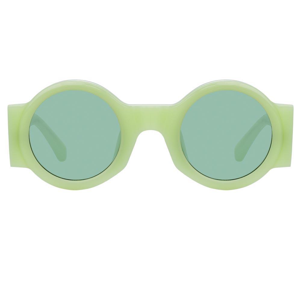 Color_DVN98C18SUN - Dries Van Noten 98 Round Sunglasses in Green