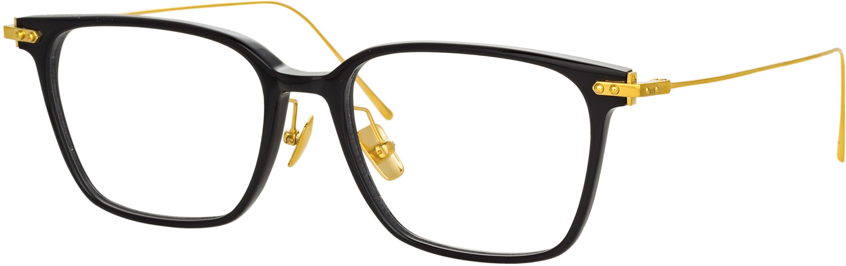 Color_LF37C1OPT - Gehry Rectangular Optical Frame in Yellow Gold and Black