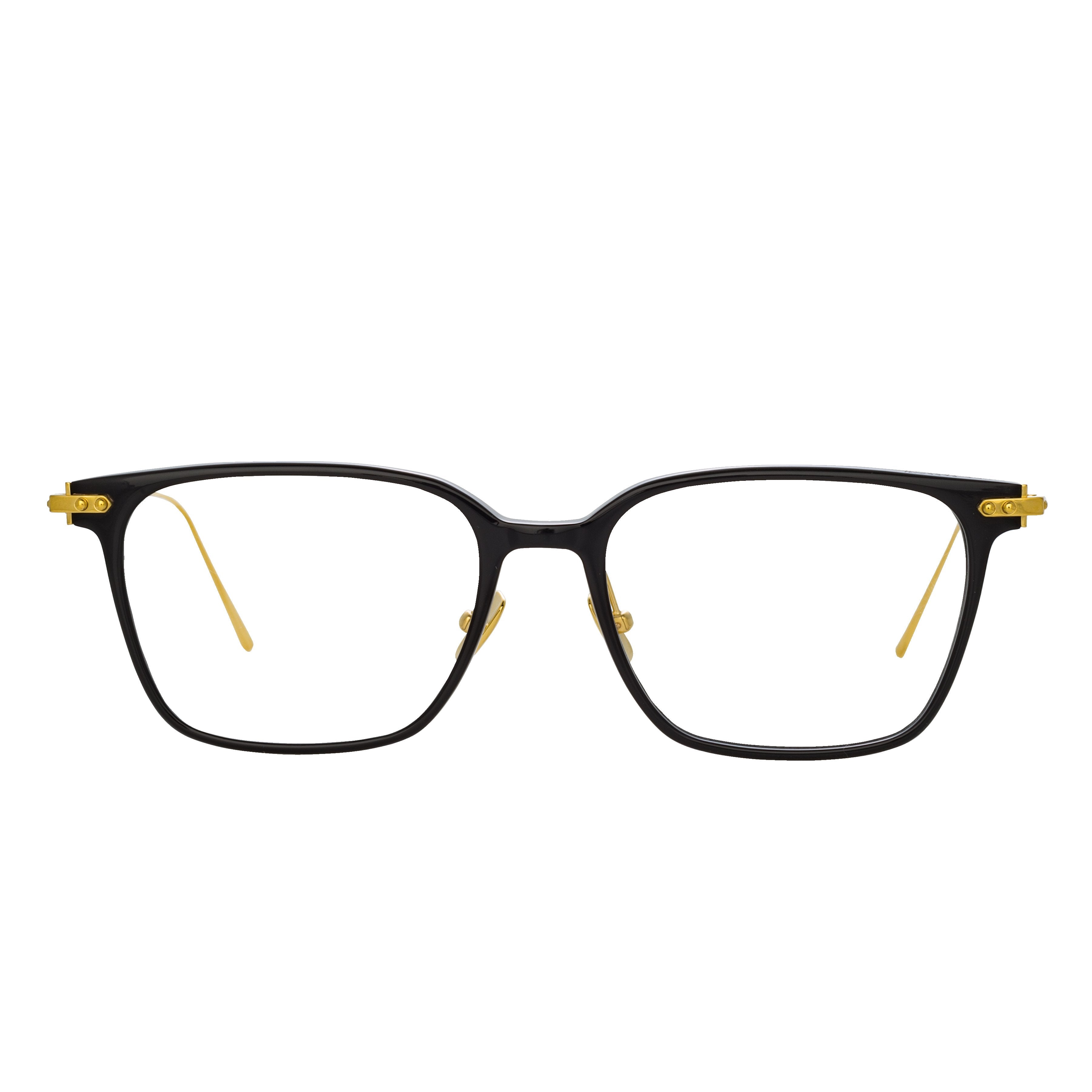 Color_LF37C1OPT - Gehry Rectangular Optical Frame in Yellow Gold and Black