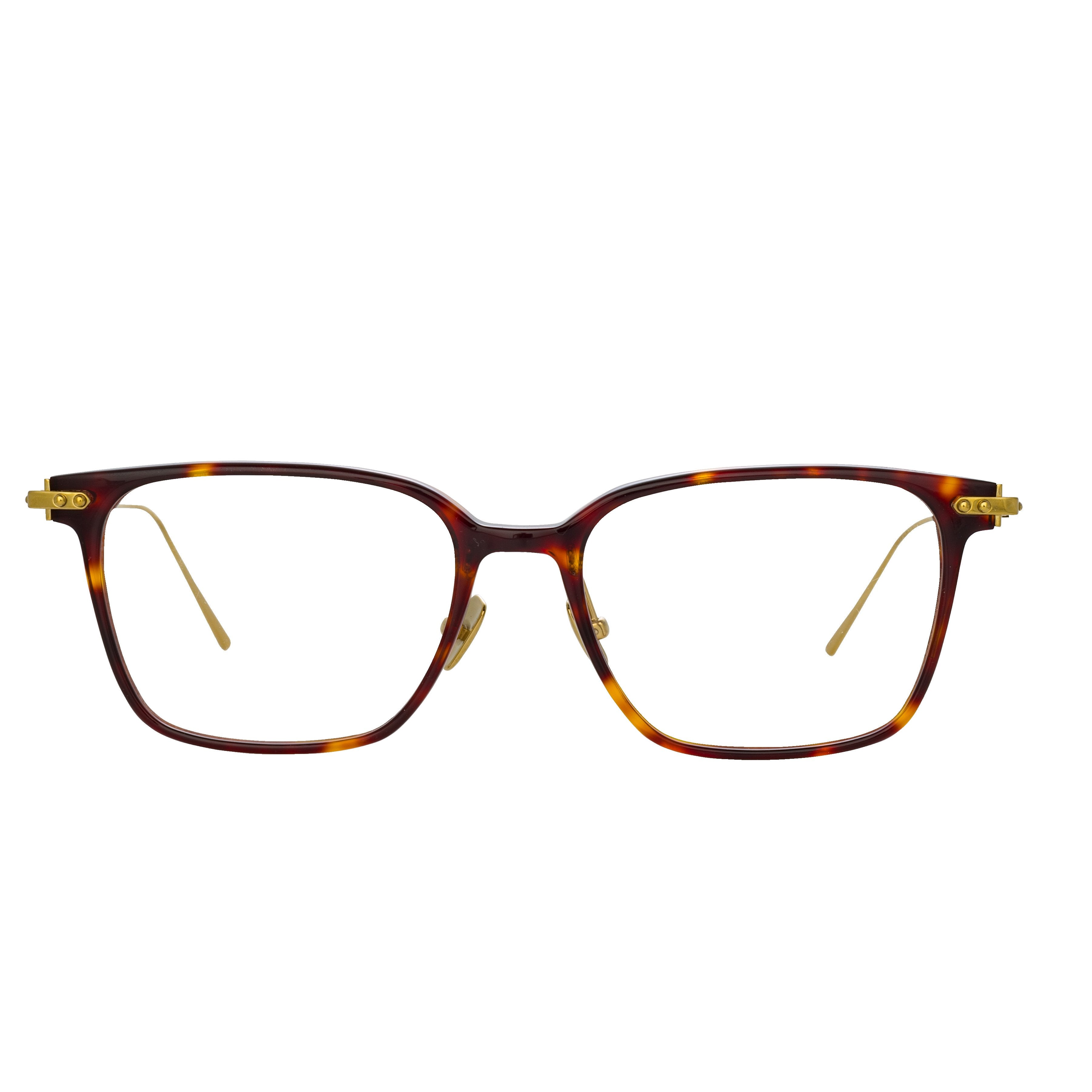 Color_LF37C2OPT - Gehry Rectangular Optical Frame in Tortoiseshell and Yellow Gold