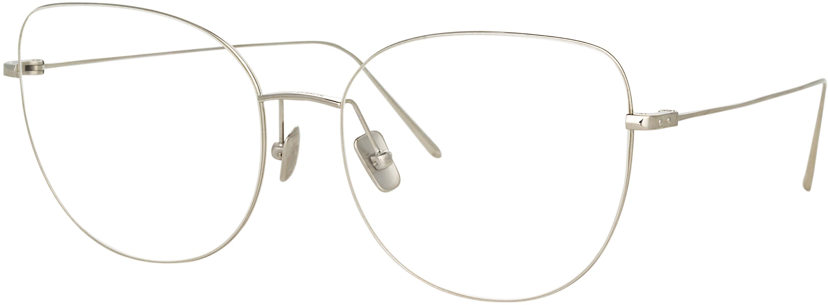 Color_LF38C2OPT - Maya Cat Eye Optical Frame in White Gold