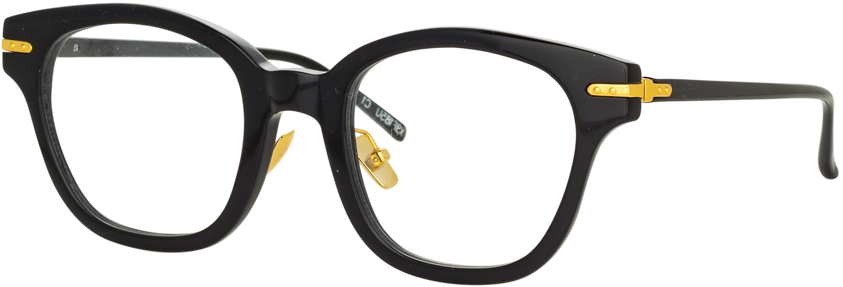 Color_LF42C1OPT - Atkins Optical D-Frame in Black and Yellow Gold