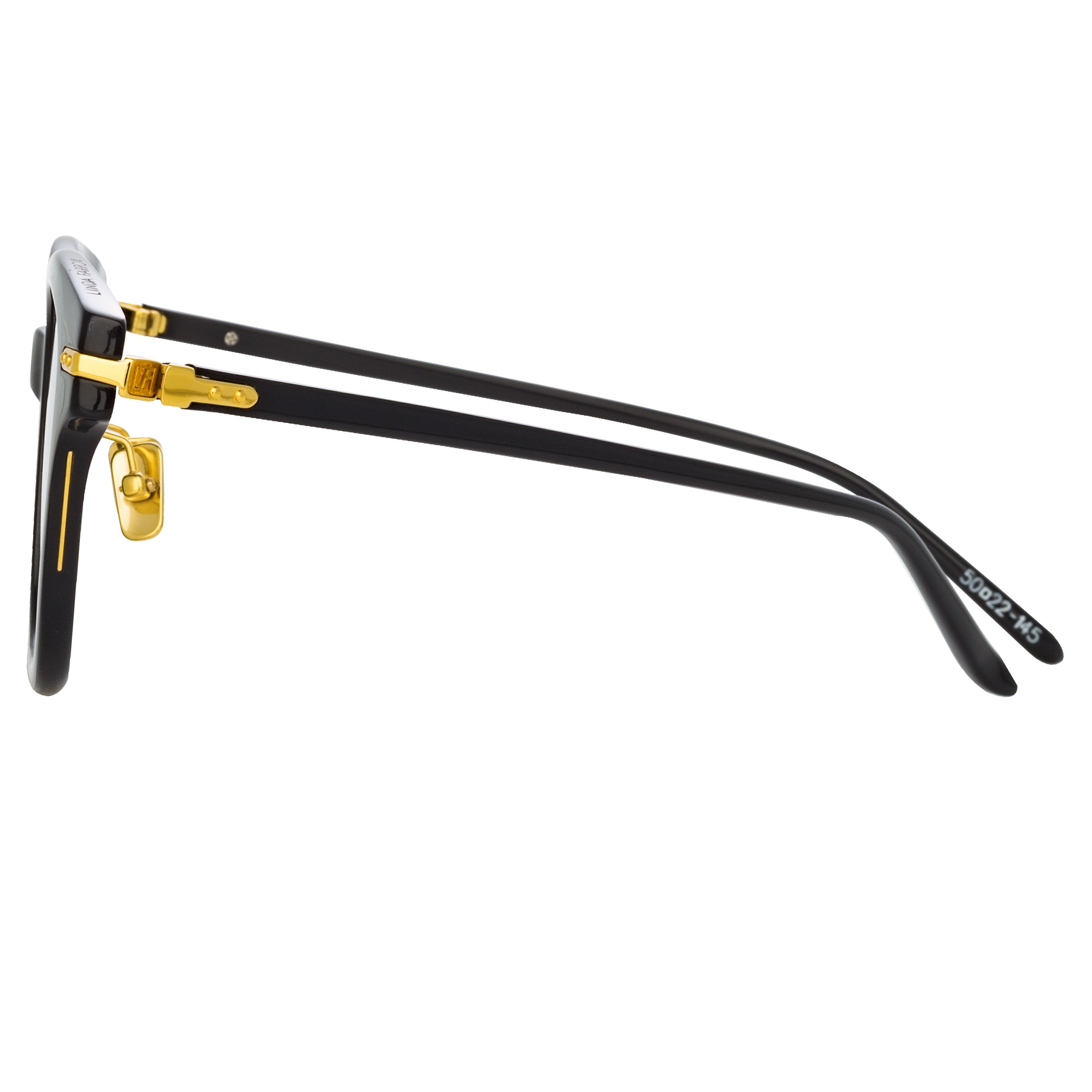 Color_LF42C1OPT - Atkins Optical D-Frame in Black and Yellow Gold