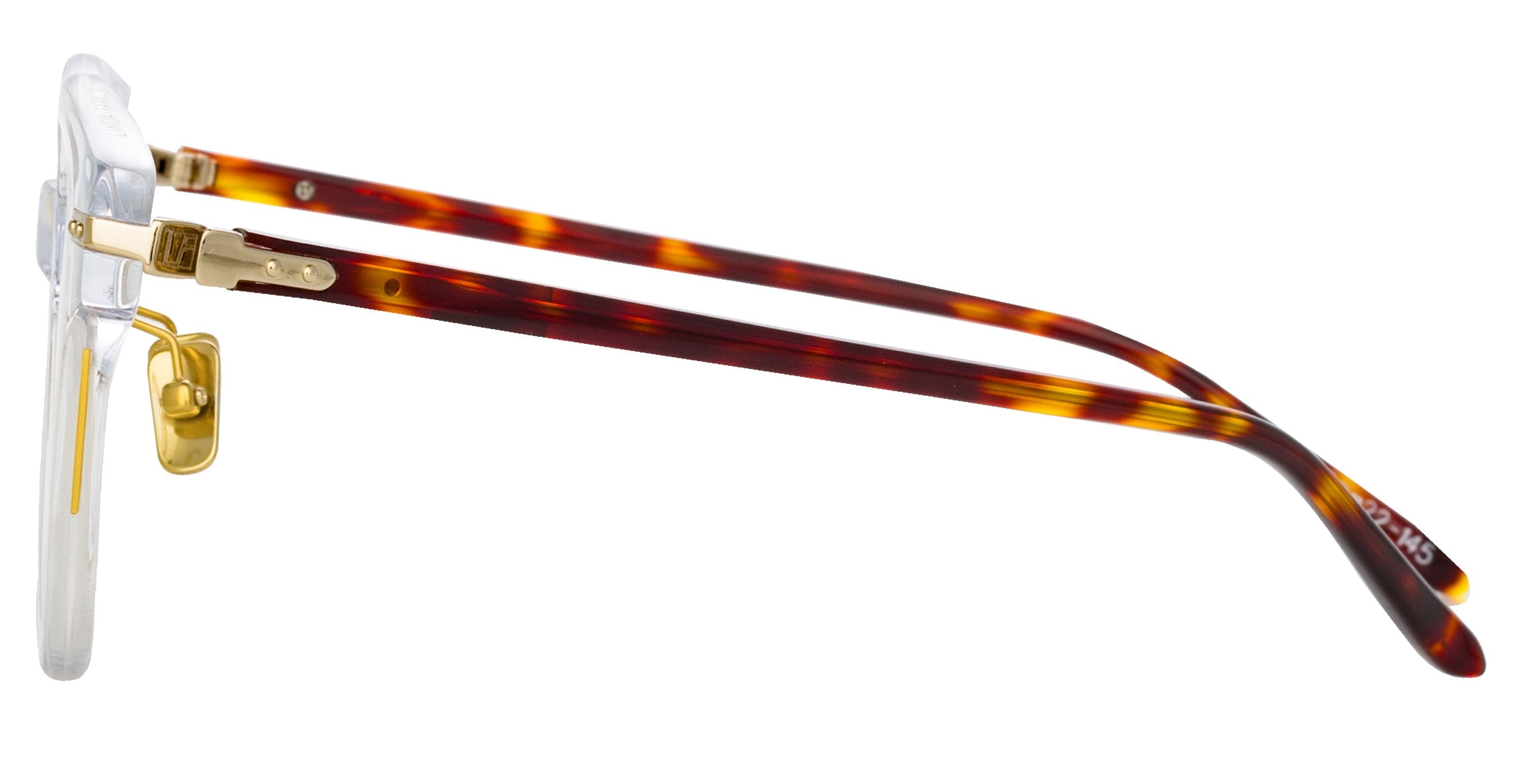 Color_LF42C3OPT - Atkins Optical D-Frame in Clear - Tortoiseshell and Clear