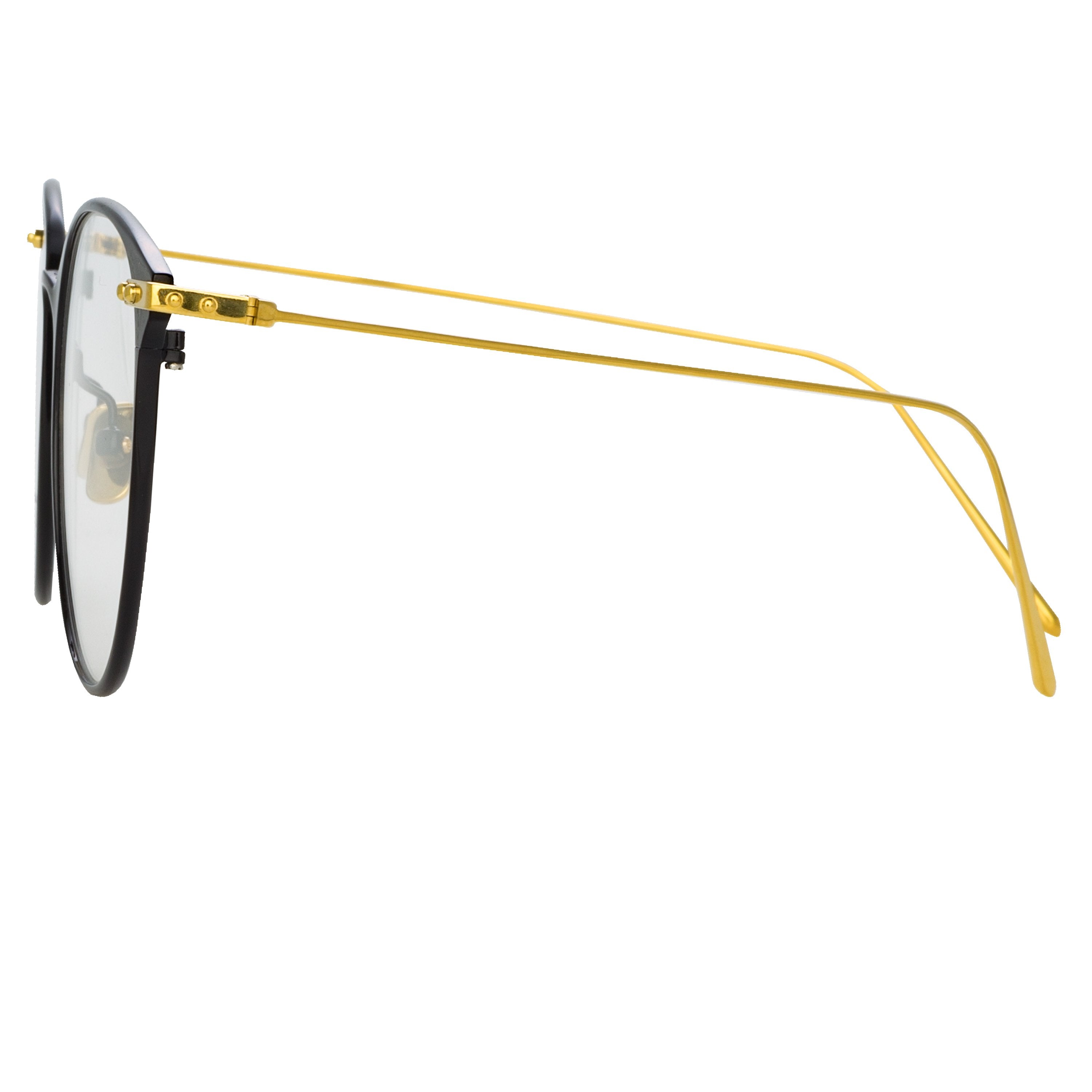 Color_LF45C1OPT - Sophia Oval Optical frame in Black and Yellow Gold