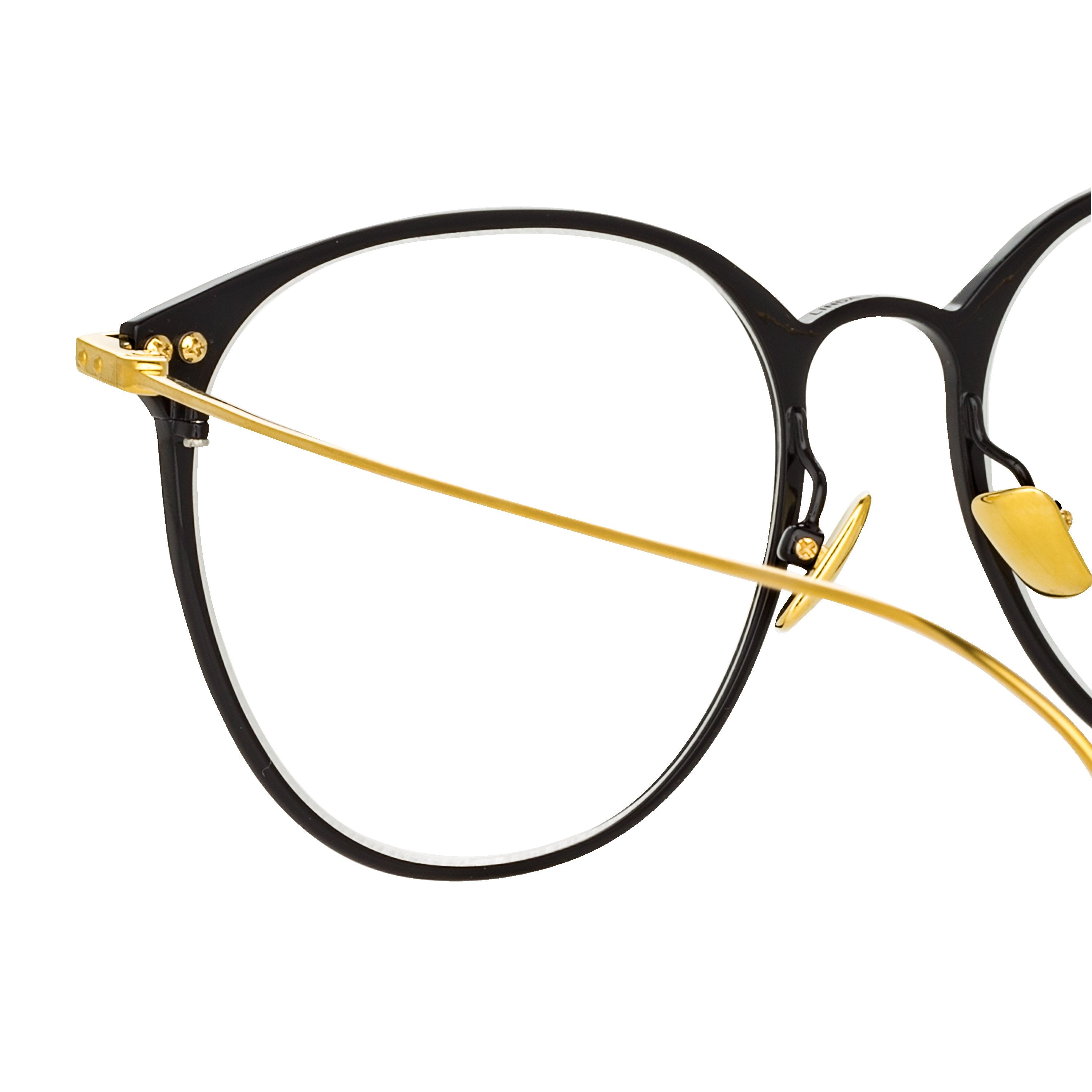 Color_LF45C1OPT - Sophia Oval Optical frame in Black and Yellow Gold