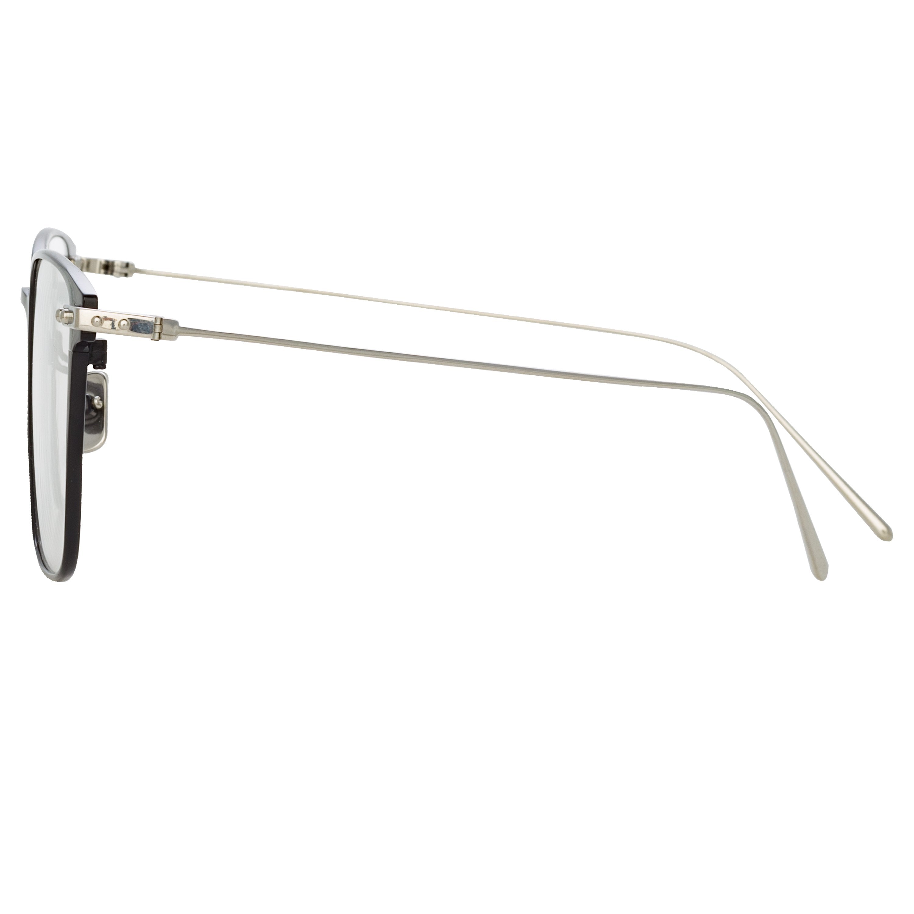 Color_LF46C2OPT - Willis Rectangular Optical Frame in Black and White Gold