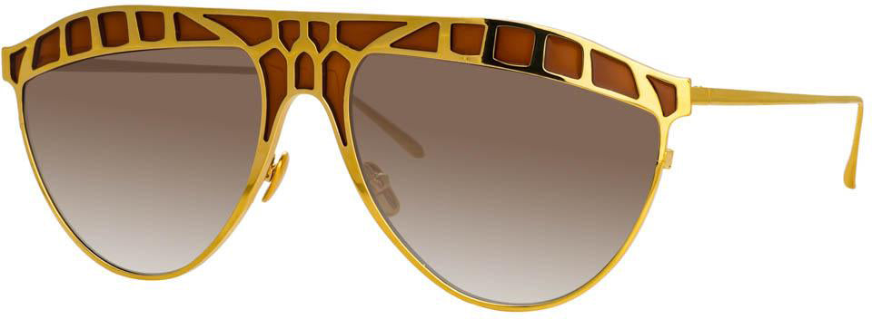 Color_LFL1005C1SUN - Huston Aviator Sunglasses in Yellow Gold