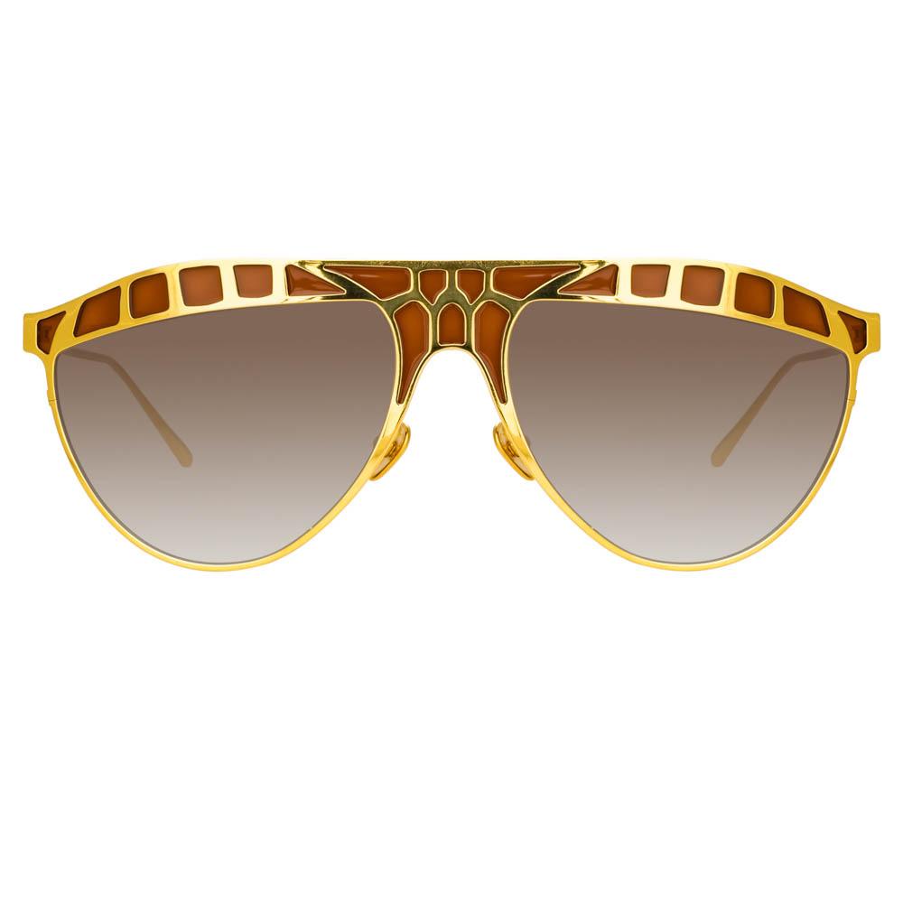Color_LFL1005C1SUN - Huston Aviator Sunglasses in Yellow Gold
